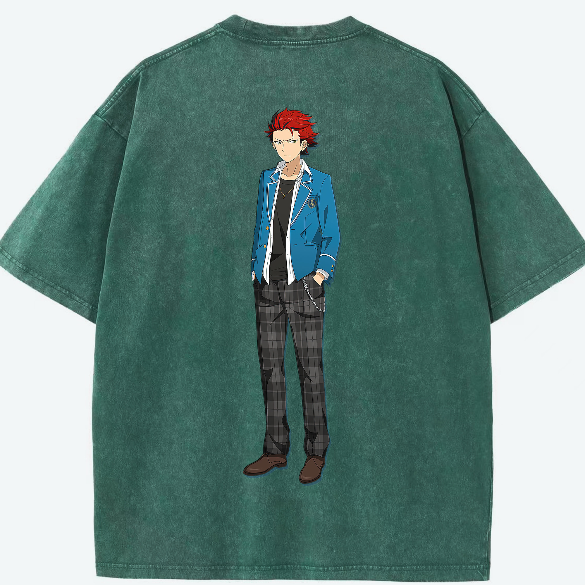 （画像用） あんさんぶるスターズ! Ensemble Stars 綿100% ヴィンテージ風 半袖Tシャツ（背面プリント）